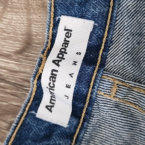 American Apparel High Waist Cuffed Denim Shorts Size 25 - Picture 8 of 11
